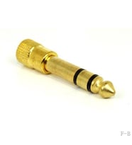 6.3 mm Erkek- 3.5 mm Dişi Stereo Çevirici Gold 
