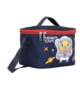 Capybara Erkek Çocuk Isı Yalıtımlı Astronot Beslenme Çantası - Lacivert - Kırmızı - 5228