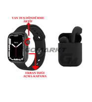 Smart Watch 6 Series Türkçe Menü Akıllı Saat ve İ12 Yeni Nesil Bluetooth Kulaklık