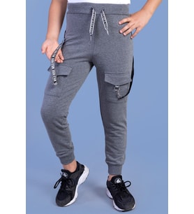 Toontoy Erkek Çocuk Kargo Cepli Jogger Eşofman Alt (Antrasit Melanj)