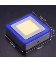 Kare Sıva Üstü Led Spot Armatür 9 WATT Çift Renk Üç Kademe Mavi Günışığı veya Gece Lambası