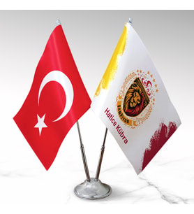 Aslanlar taraftarları Kişiye Özel İkili masa bayrağı