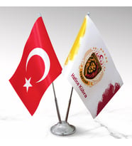 Aslanlar taraftarları Kişiye Özel İkili masa bayrağı