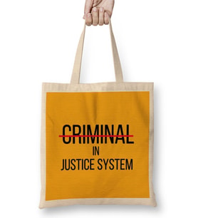 Criminal İn Justice System Black Lives Matter Bez Çanta Uzun Saplı
