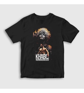 Presmono Unisex Çocuk Siyah Champion Ufc Khabib Nurmagomedov T-Shirt 310289tt