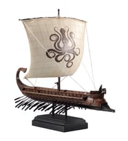 WISE Antik Yunan Yelkenli Gemi Dekoratif Obje – Mitoloji ve Tarih Koleksiyonu – 35 cm
