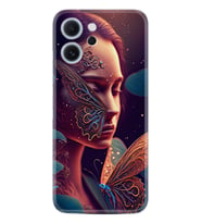 Oppo Reno 14F Kılıf Boutique Baskılı Resimli Kelebek Kadın Pcode -075