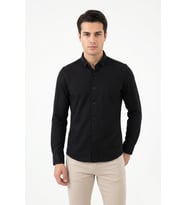 Erkek Spor Slim Fit Uzun Kol Petek Dokulu Gömlek BGL-ST05482