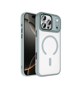 Apple iPhone 18 Pro Max Kılıf Wireless Şarj Özellikli Zore Krom M-safe Silikon Kapak