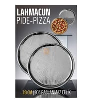 CEYLAN ADAM Lahmacun Pizza Pide Pişirme Tepsisi 28 CM 2 li SET