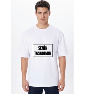Kişiye Özel Oversize Tişört Baskı - Fotoğraf, Logo, Yazı ve Çizim Baskılı %100 Pamuk Unisex Oversize T-Shirt