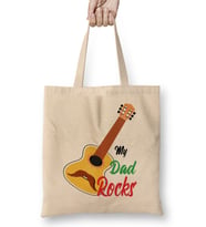 My Dad Rocks And Guitar Bez Çanta Uzun Saplı