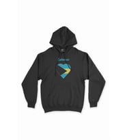 Bahamalar Bayraklı Kalpli Siyah Sweatshirt Hoodie