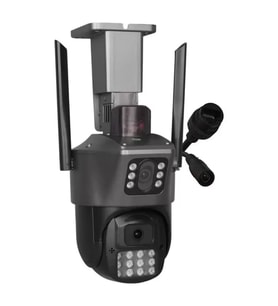 Plato Pl-39050 Dual Çift Kameralı Gece Görüşlü 3Mp+3Mp Speed Dome Wi-Fi Güvenlik Kamerası İcsee