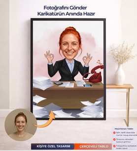 Kişiye Özel  Karikatür Çerçeveli Tablo ,Kişiye Özel Hediye,Kişiye Özel Tablo.Karikatür Çizim
