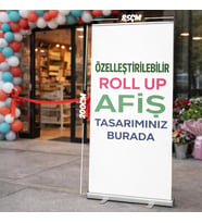 BK Gift 85x200 cm Kişiye Özel Roll Up Display – Taşıma Çantalı Geri Çekilebilir Banner, Fuar ve Tanıtım Standı
