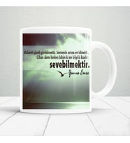 Yunus emre sözleri baskılı kupa bardak