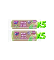 Natura Büzgülü Çöp Torbası 5 Orta Boy ve 5 Büyük Boy Paket