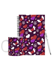 Sevgililer Gününe Özel Ahşap Defter Kalem & Kupa Hediye Seti