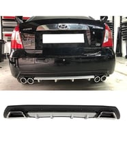 Hyundai Accent Era Gri Difüzör Çiftli Kare Egzoz Görünümlü D Tip Difizör 2006 - 2009