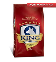 King Plus Lamb Kuzu Etli Köpek Maması 1 Kg AÇIK