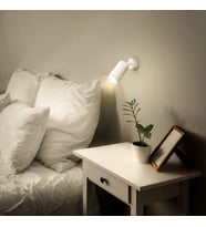 RİOLIGHT MODERN YATAK BAŞI GU10 DUYLU BEYAZ LED HAREKETLİ BAŞLIK TEKLİ METAL SPOT(AMPÜL DAHİL)