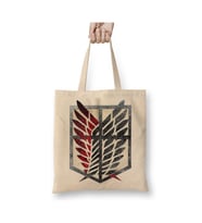 Attack On Titan Scoutıng Legıon Beyaz Bez Çanta Uzun Saplı Alışveriş Çantası Plaj Çantası