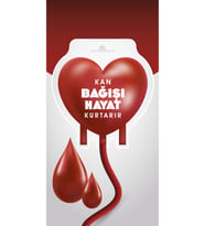 Kan Bağışı Hayat Kurtarır Fotoğraf Panosu Branda 100x200