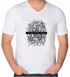 BK Gift Kişiye Özel İsimli V Yaka Tişört-8 (Beyaz)