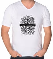 BK Gift Kişiye Özel İsimli V Yaka Tişört-8 (Beyaz)