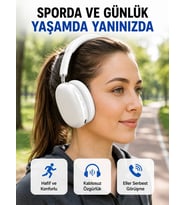 Stereo Ses Kaliteli Bluetooth Kulaklık Katlanabilir ve Ergonomik Tasarım Yeni Nesil