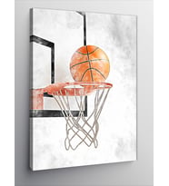Kanvas Tablo Basketbol Topu Ve Pota