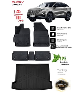 Chery Omoda 5 2024 Araca Özel 3D Paspas Ve 3D Bagaj Havuzu