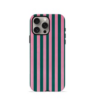 iPhone 15 Pro Max Vorian Çift Katmanlı MagSafe Kılıf Pink Navy Cabana