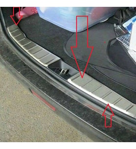 Mitsubishi Asx Uyumlu 2010 2017 Arka Tampon Eşiği Krom Parça