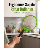 Pil ile Çalışan Elektrikli Sivrisinek Raketi Kimyasal İçermeyen Hijyenik Çözüm Yeni Nesil