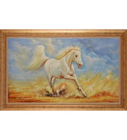 EV İŞYERİ OFİS İÇİN ALTIN ÇERÇEVELİ PASPARTULU TABLO S71