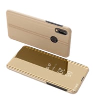 Huawei P20 Lite Aynalı Kapaklı Lüx Kılıf (Gold)