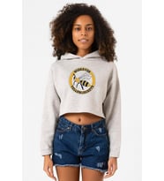 Wiskayok Yellowjackets Logo Grimelanj Kadın Crop Kapşonlu