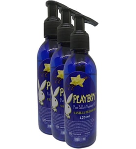 Playboy Pure Edible Massage Oil 120ml Vanilya Aromalı Masaj Yağı 3 Adet