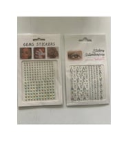 2 Kartela Birden Face Gems Yapışkanlı Yüz Taşı Seti