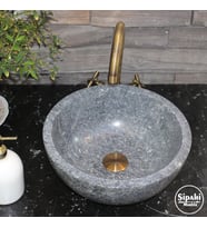 Sipahi Marble Gri Mermer Mini Çanak Lavabo