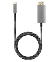FibraTough 2M 4K 60 Hz Type-C to HDMI Kablo - Gri