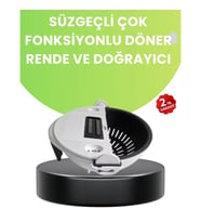 Mey İthalat® Ergonomik Sebze Rendeleyici ve Süzgeç Hazneli Dilimleyici
