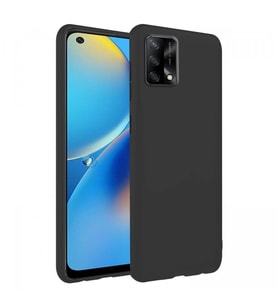 Oppo A74 İnce Mat Silikon Kılıf Siyah