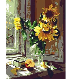 Güneş Banyosu Sayılarla Boyama Seti 40x50 cm (Tuvale Gerili)