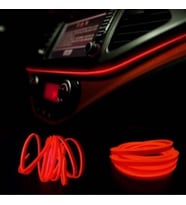 Araç Araba İçi Torpido Ledi Renkli İp Neon İp Led 2 Metre Kırmızı NEON