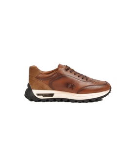 Voyager Taba Hakiki Deri Erkek Sneaker Memory Taban Premium Casual Ayakkabı M654 M