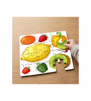 Meyveler ve Sebzeler Tasarımlı 24 Parça Ahşap Çocuk Puzzle MPK0312
