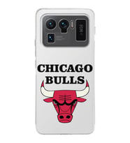 Xiaomi Mi 11 Ultra Uyumlu Kamera Korumalı Kapak Chicago Bulls Tasarımlı Şeffaf Silikon Kılıf